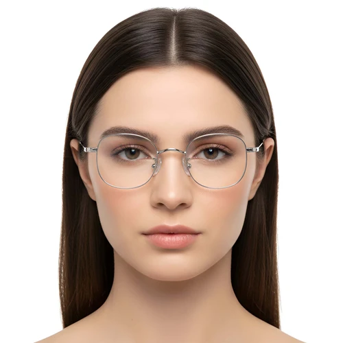 Oval Silver Titanium Glasses #BS1913-0296