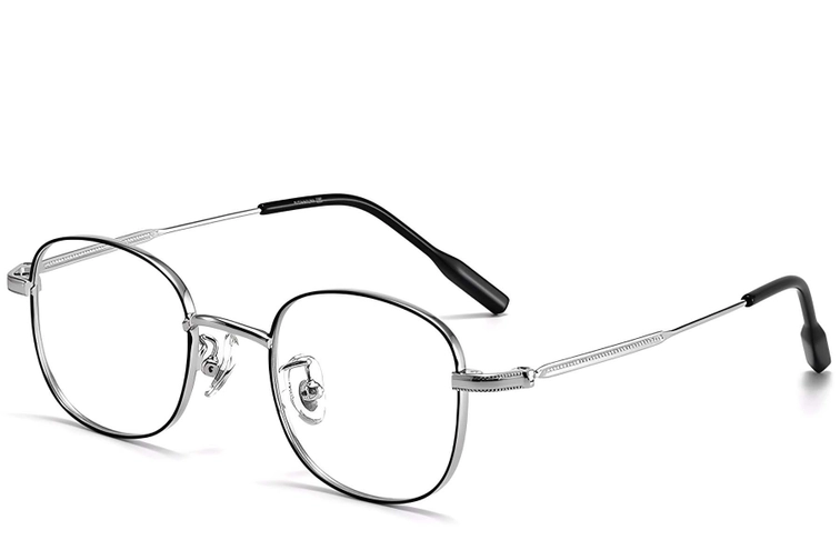 Lunettes ovales en titane noir #BS1913-0297