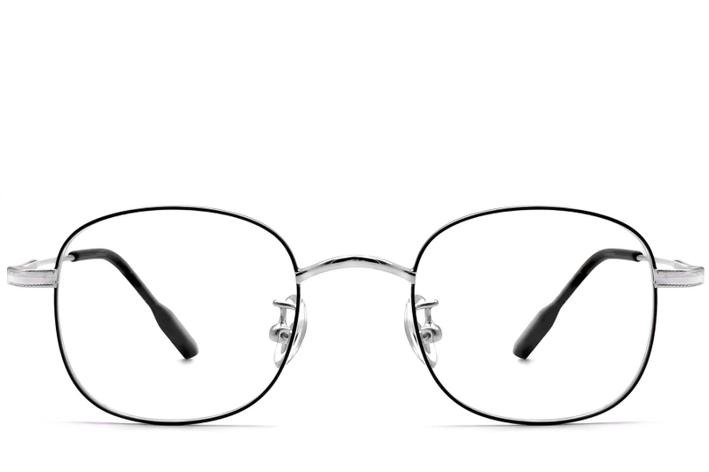 Oval Black Titanium Glasses #BS1913-0297