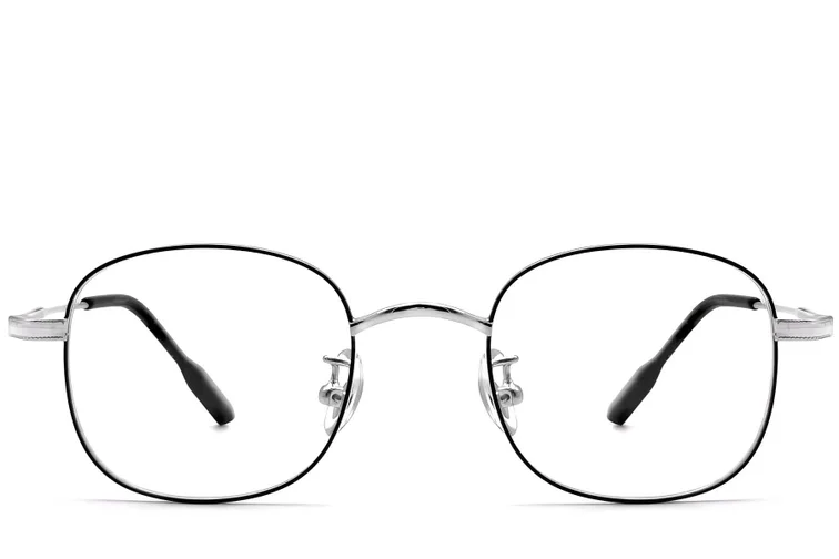 Oval Black Titanium Glasses #BS1913-0297