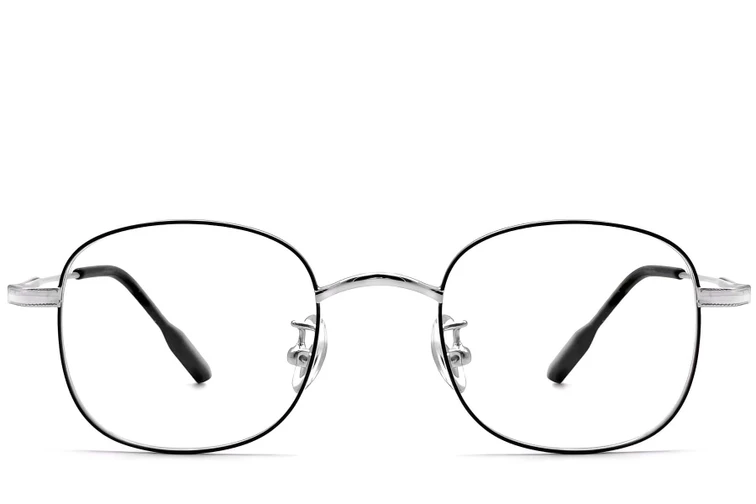 Oval Black Titanium Glasses #BS1913-0297