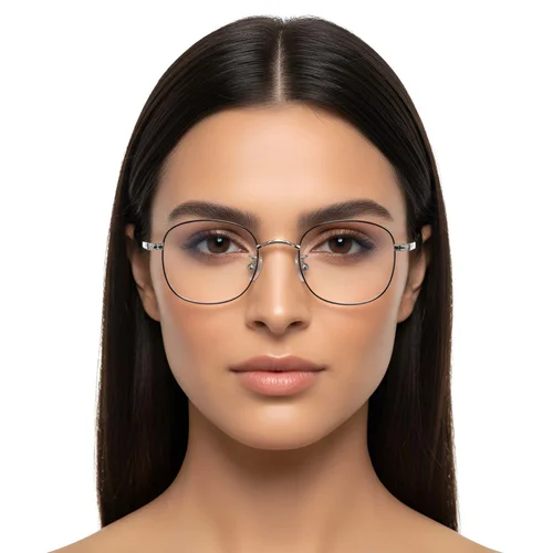 Lunettes ovales en titane noir #BS1913-0297