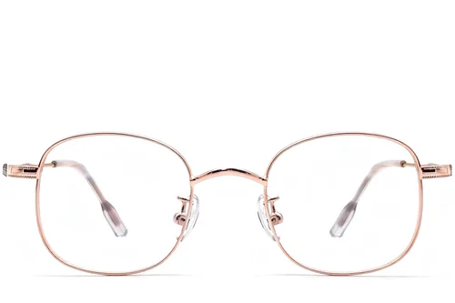 Lunettes ovales en titane rose #BS1913-0299