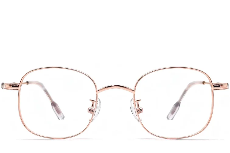 Oval Pink Titanium Glasses #BS1913-0299