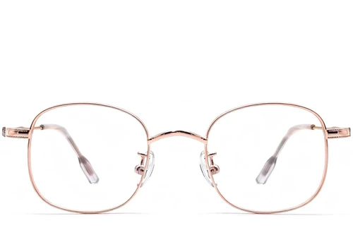 Lunettes ovales en titane rose #BS1913-0299