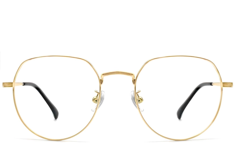 Geometric Golden Titanium Glasses #BS1913-0300