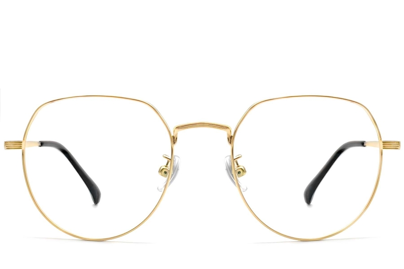 Oval Golden Titanium Glasses #BS1913-0300