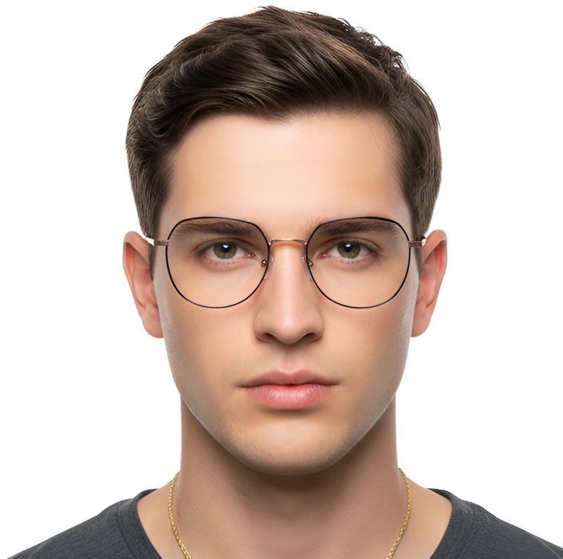 Oval Black Titanium Glasses #BS1913-0301