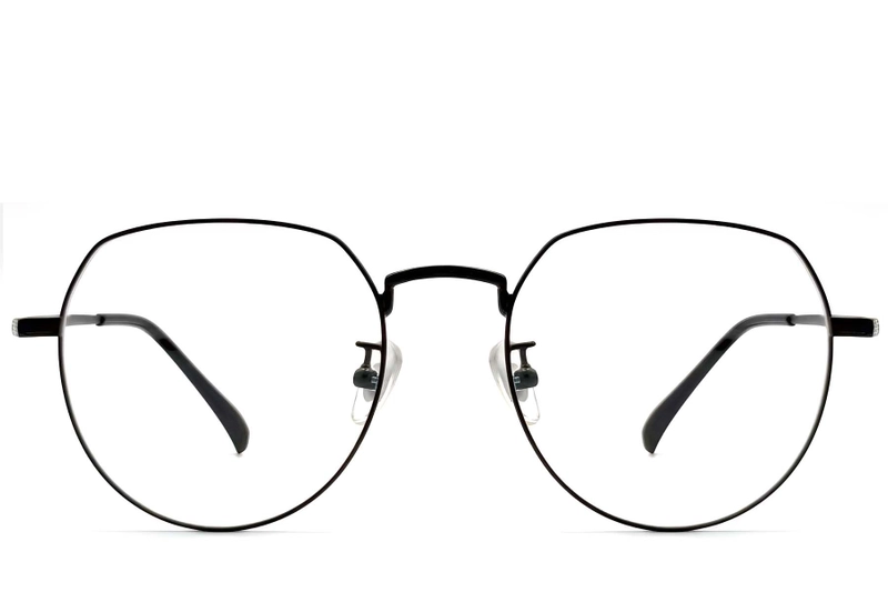 Oval Black Titanium Glasses #BS1913-0302