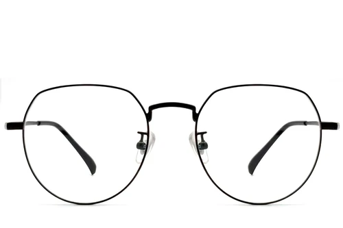 Oval Black Titanium Glasses #BS1913-0302