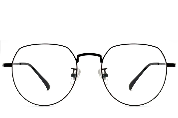 Oval Black Titanium Glasses #BS1913-0302
