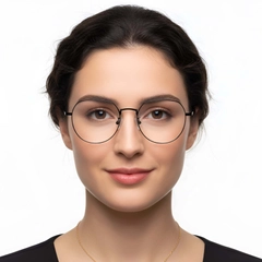 Oval Black Titanium Glasses #BS1913-0302