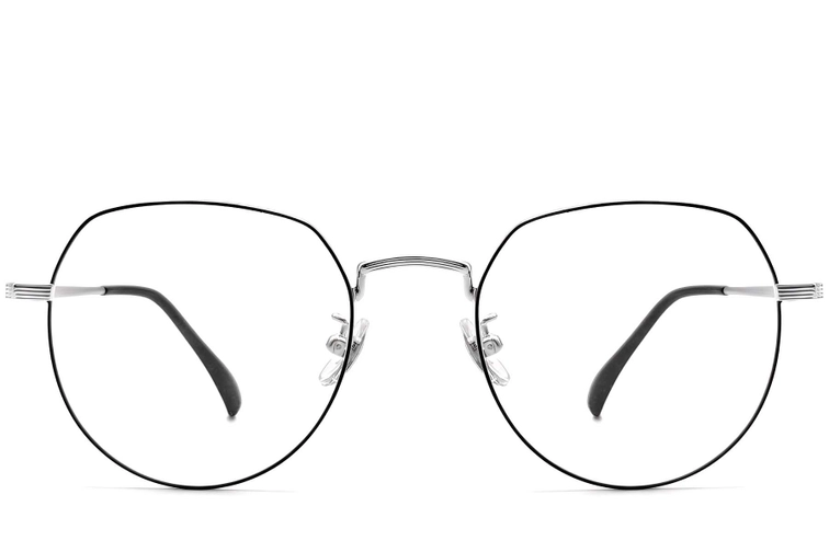 Oval Black Titanium Glasses #BS1913-0304