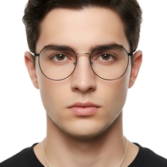Oval Black Titanium Glasses #BS1913-0304