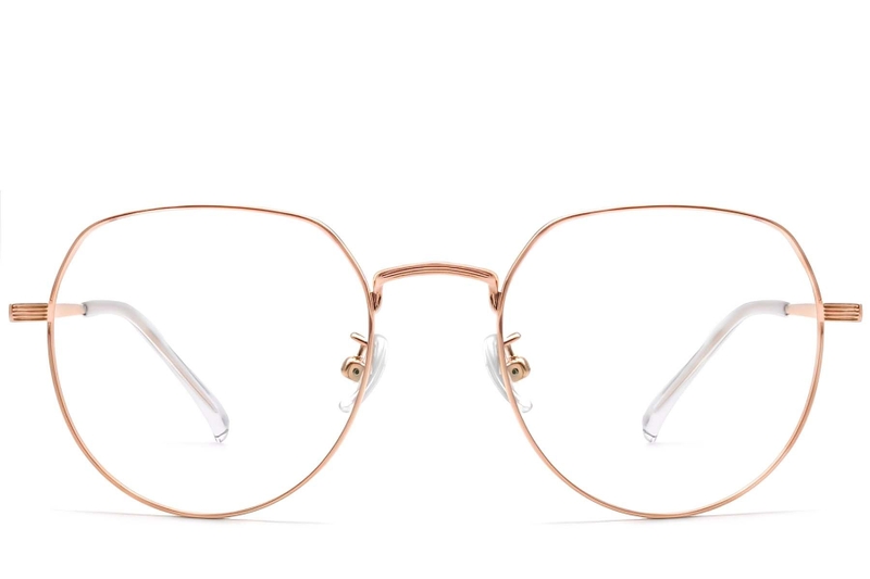 Oval Pink Titanium Glasses #BS1913-0305