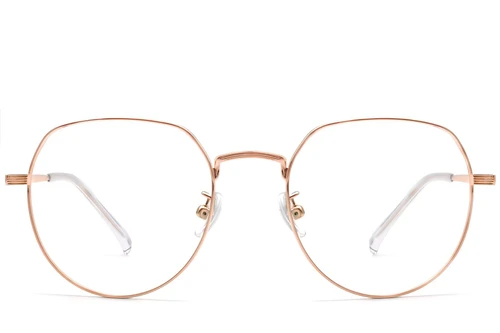 Oval Pink Titanium Glasses #BS1913-0305