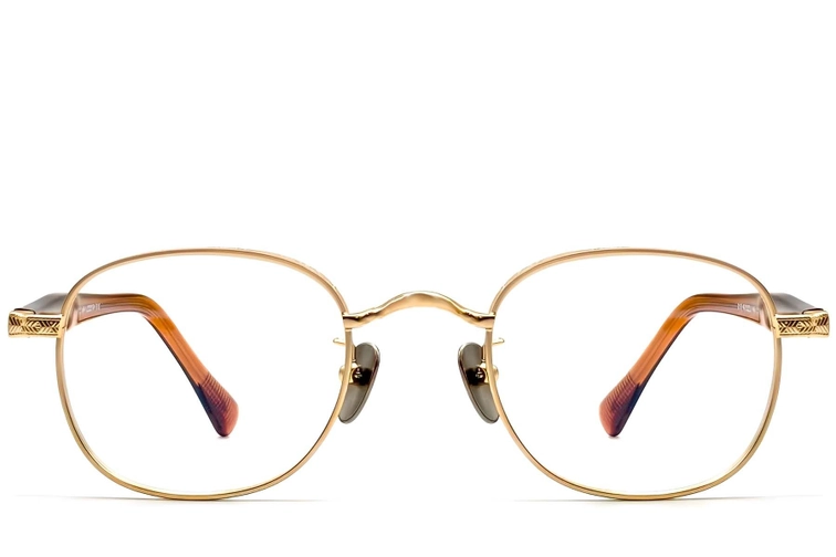 Oval Golden Titanium Glasses #BS1913-0306