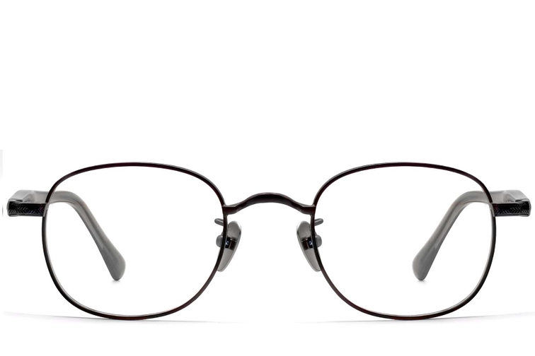 Oval Black Titanium Glasses #BS1913-0307