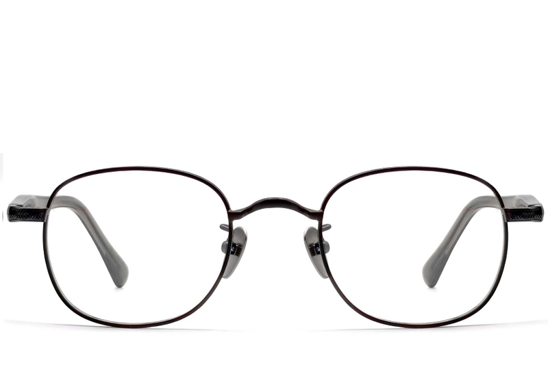 Oval Black Titanium Glasses #BS1913-0307
