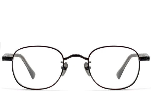 Oval Black Titanium Glasses #BS1913-0307