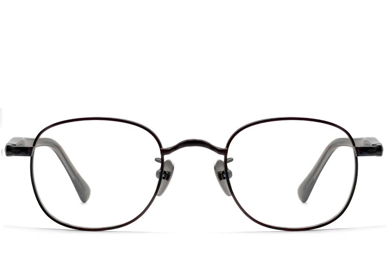 Oval Black Titanium Glasses #BS1913-0307