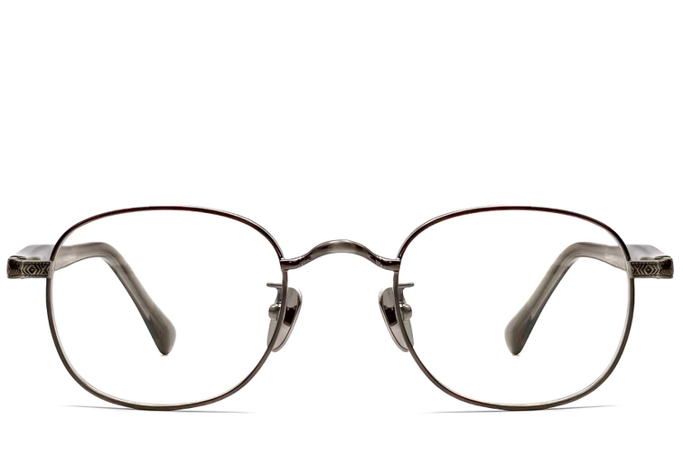 Oval Grey Titanium Glasses #BS1913-0309