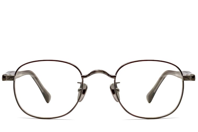 Oval Grey Titanium Glasses #BS1913-0309