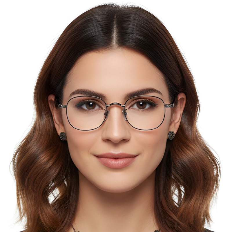 Oval Grey Titanium Glasses #BS1913-0309