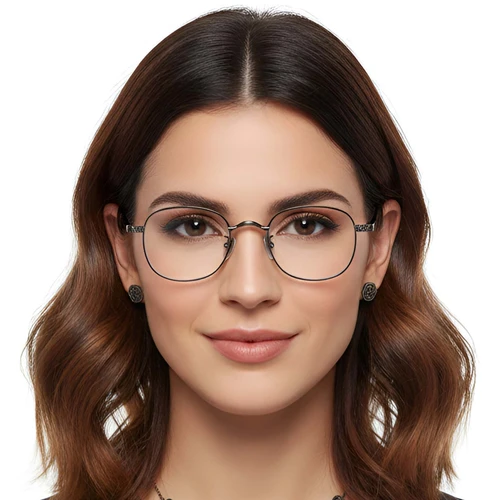 Oval Grey Titanium Glasses #BS1913-0309