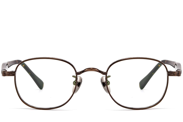 Oval Copper Titanium Glasses #BS1913-0310