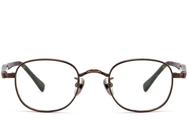 Oval Copper Titanium Glasses #BS1913-0310