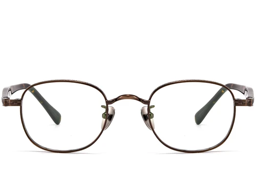 Oval Copper Titanium Glasses #BS1913-0310