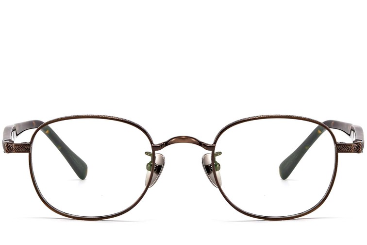 Ovale Kupfer-Titan-Brille #BS1913-0310