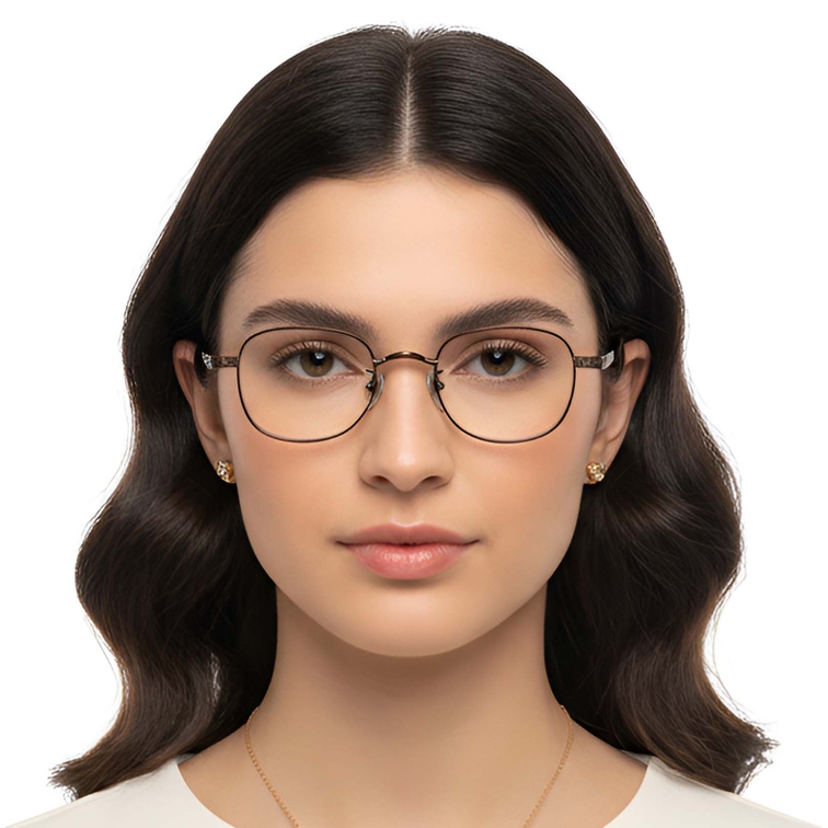 Oval Copper Titanium Glasses #BS1913-0310