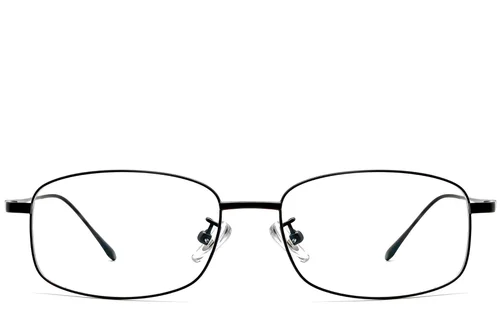 Lunettes rectangulaires en titane noir #BS1913-0311