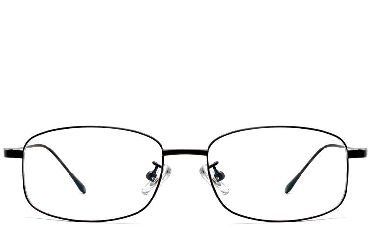 Lunettes rectangulaires en titane noir #BS1913-0311