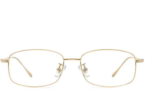 Rectangular Golden Titanium Glasses #BS1913-0312