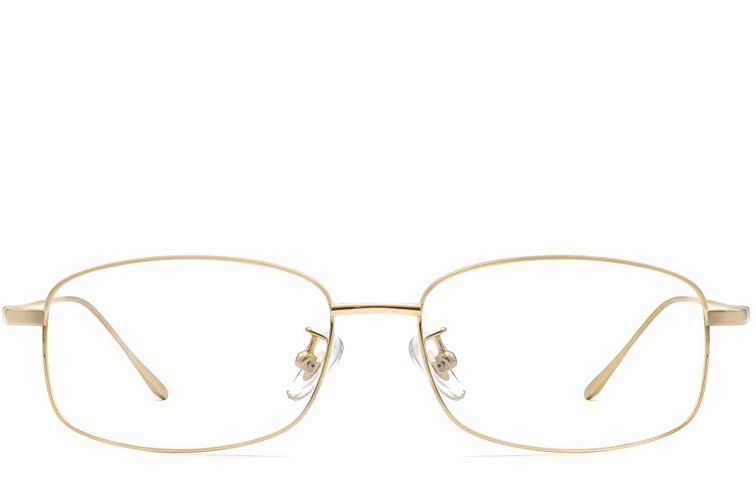 Rectangular Golden Titanium Glasses #BS1913-0312