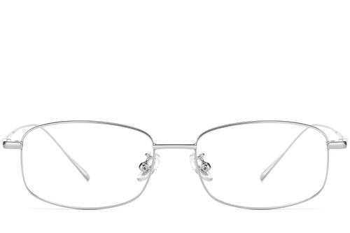 Rectangular Silver Titanium Glasses #BS1913-0314