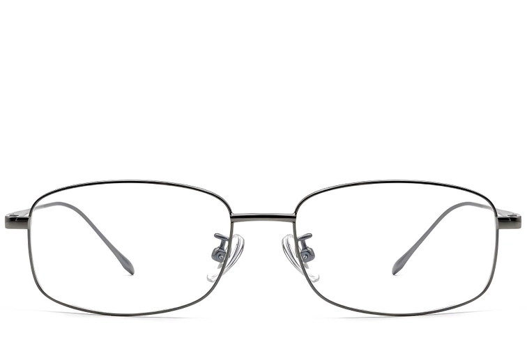 Rectangular Grey Titanium Glasses #BS1913-0315