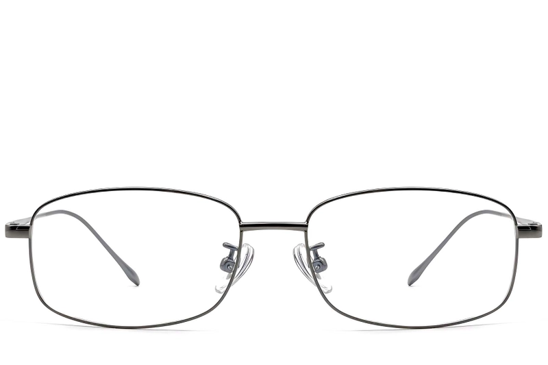 Gafas rectangulares de titanio gris #BS1913-0315