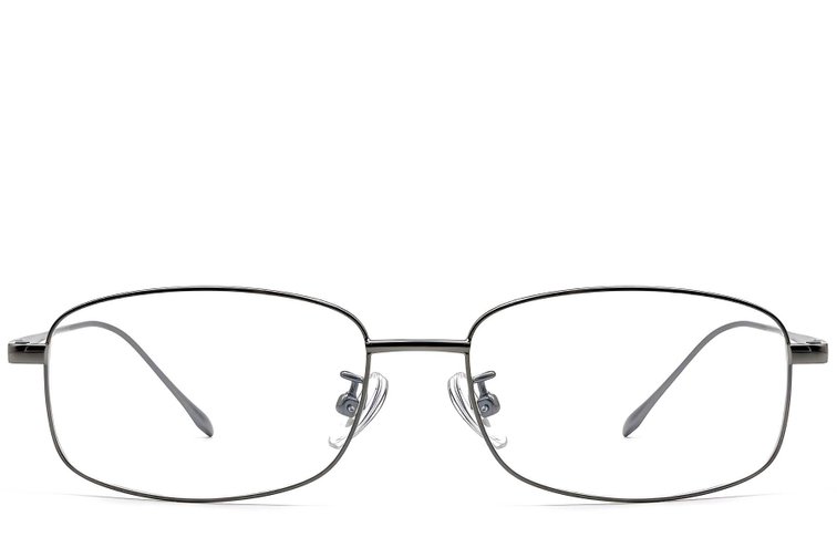 Gafas rectangulares de titanio gris #BS1913-0315