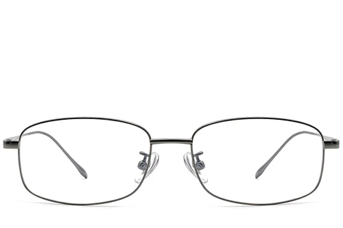 Rectangular Grey Titanium Glasses #BS1913-0315