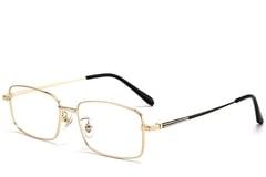 Gafas rectangulares de titanio dorado #BS1913-0316