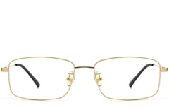 Gafas rectangulares de titanio dorado #BS1913-0316
