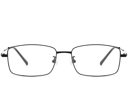 Lunettes rectangulaires en titane noir #BS1913-0317