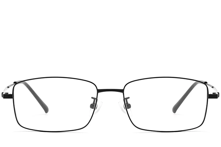 Gafas rectangulares de titanio negro #BS1913-0317