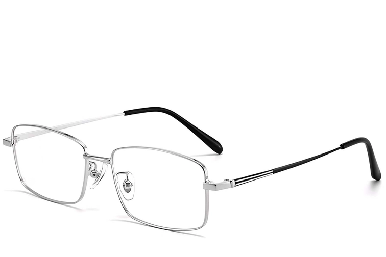 Rectangular Silver Titanium Glasses #BS1913-0318