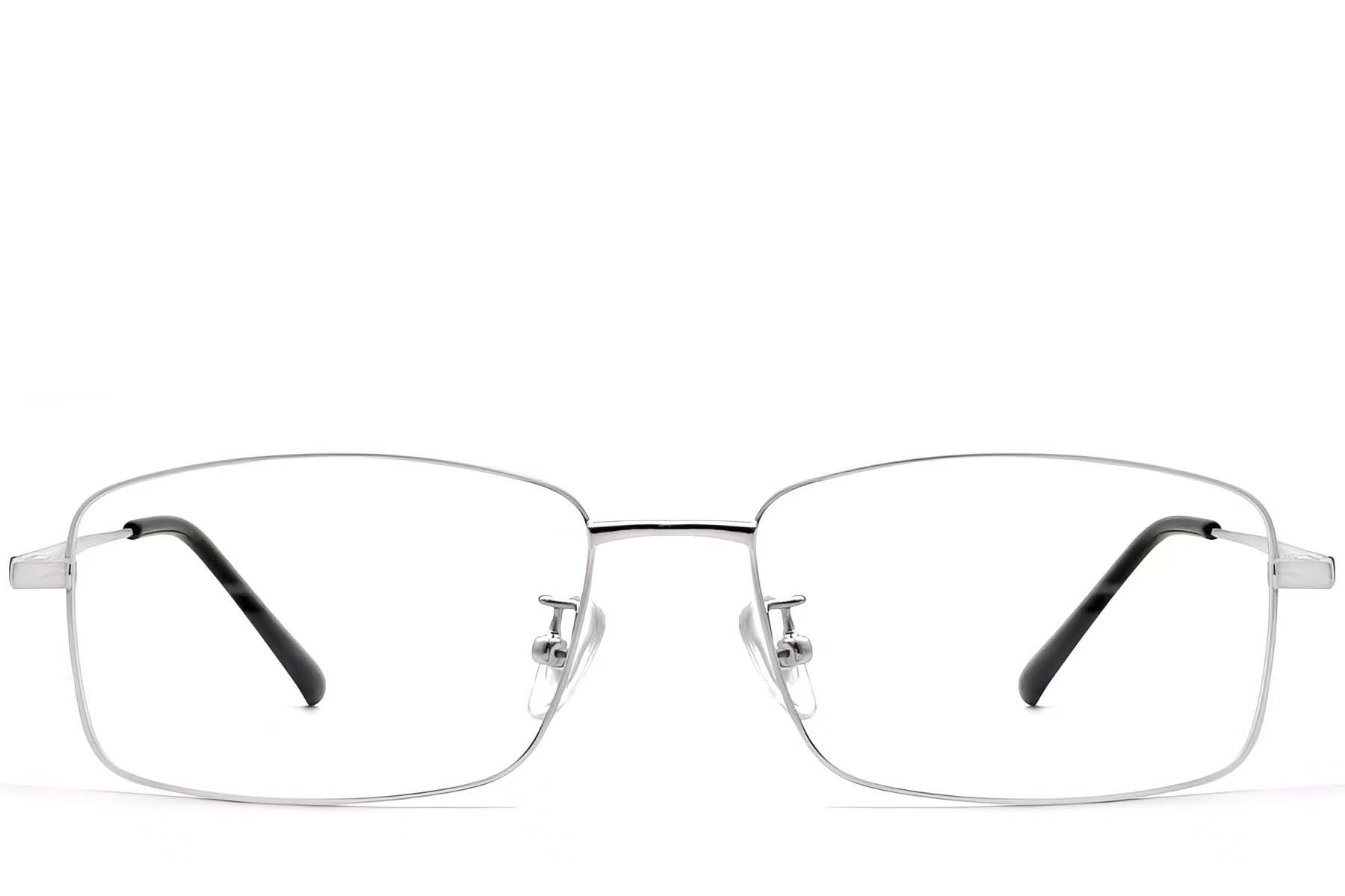 Rectangular Silver Titanium Glasses #BS1913-0318