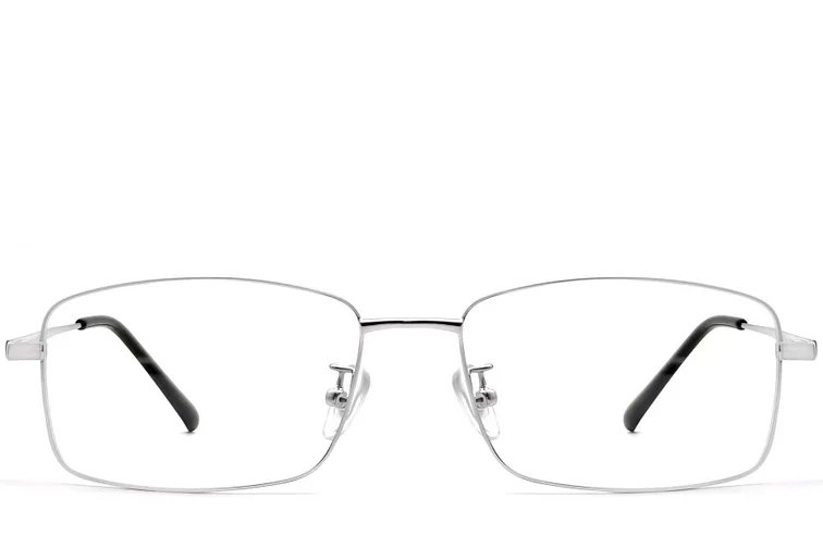 Rectangular Silver Titanium Glasses #BS1913-0318